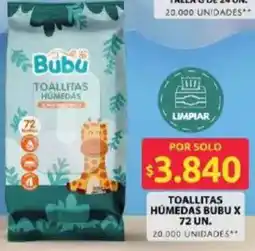Ara Bubu toallitas humedas oferta