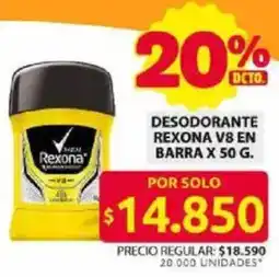 Ara Rexona desodorante v8 en barra oferta