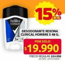 Ara Rexona clinical hombre oferta