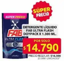 Ara Fab detergente líquido fab ultra flash doypack oferta