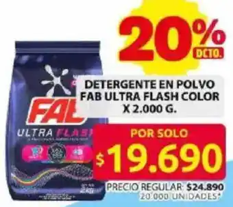 Ara Fab detergente en polvo ultra flash color oferta
