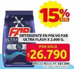 Ara Fab ultra flash detergente en polvo oferta