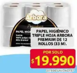 Ara Arbora premium papel hic papel higiénico triple hoja oferta