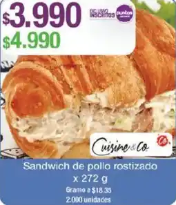 Jumbo Cuisine & co sandwich de pollo rostizado oferta