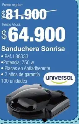 Jumbo Universal sonrisa sanduchera oferta