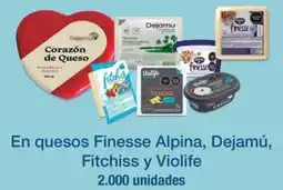 Jumbo En quesos finesse alpina, dejamú, fitchiss y violife oferta