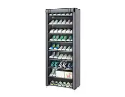 Falabella Organizador Zapatos En Tela Diseño Torre Zapatero 9 Niveles gris oferta