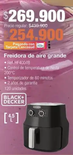 Jumbo Black+ decker freidora de aire grande oferta