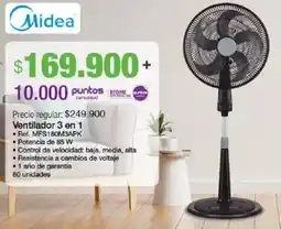 Jumbo Midea ventilador 3 en 1 oferta