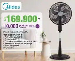 Jumbo Midea ventilador 3 en 1 oferta