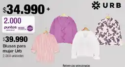 Jumbo Urb blusas para mujer oferta