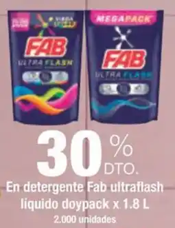 Jumbo Fab en detergente ultraflash líquido doypack oferta