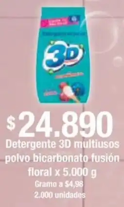 Jumbo 3d detergente multiusos polvo bicarbonato fusión floral oferta