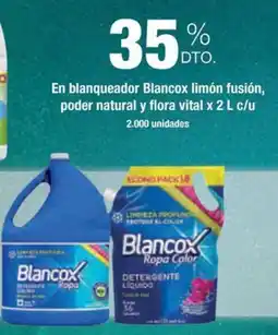 Jumbo Blancox en blanqueador limón fusión, poder natural y flora vital oferta