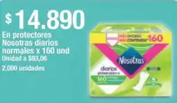 Jumbo Nosotras en protectores diarios normales oferta