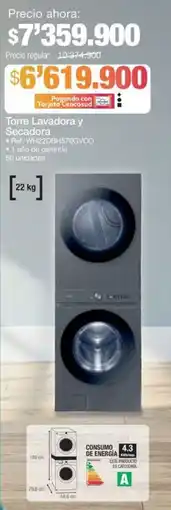Jumbo Samsung torre lavadora y secadora oferta
