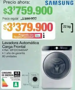 Jumbo Samsung lavadora automática carga frontal oferta