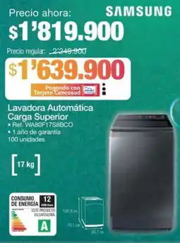 Jumbo Samsung lavadora automática carga superior oferta