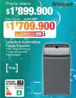Jumbo Whirlpool lavadora automática carga superior oferta