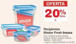 Makro Imusa master fresh recipientes oferta