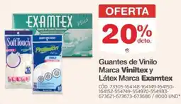 Makro Guantes de vinilo marca viniltex y látex marca examtex oferta
