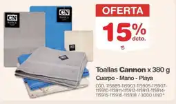 Makro Cannon toallas oferta