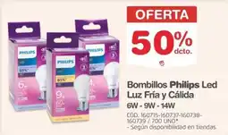 Makro Bombillos philips led luz fría y cálida oferta