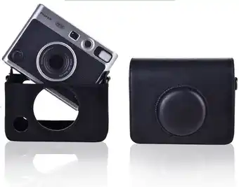 Falabella Estuche Para Instax Mini Evo De Cuero con Correa Negro oferta