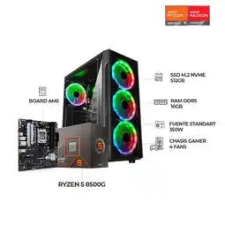 Falabella PC GAMER R5 8500G - BOARD A620 - SSD 512GB - 16GB RAM DDR5 - Chasis 4FANS oferta