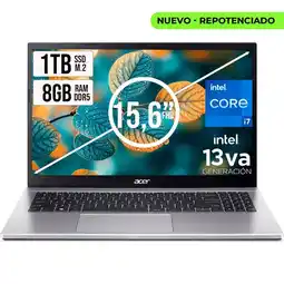 Falabella PORTATIL ASPIRE INTEL CORE I7-13620H SSD 1TB RAM 8GB DDR5 15,6 IPS FHD oferta