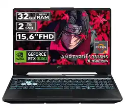 Falabella PORTÁTIL GAMER RYZEN 5 7535HS 32GB RAM 2TB SSD RTX 3050 4GB 15,6 FHD BLACK oferta