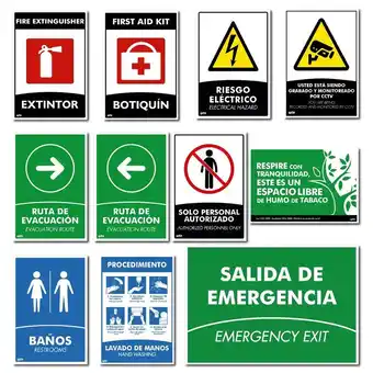 Falabella Kitx11 Señalización Fotoluminiscente para Oficinas y/o Locales Hasta 40Mts2 oferta