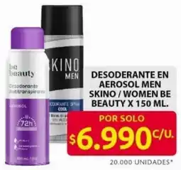 Ara Skino/women be beauty desoderante en aerosol men oferta
