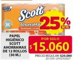 Ara Scott papel higiénico ahorramax oferta
