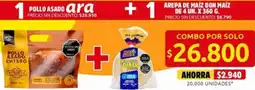 Ara Pollo asado ara + arepa de maíz don maíz oferta