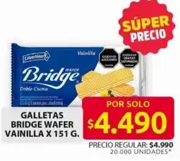 Ara Bridge galletas wafer vainilla oferta