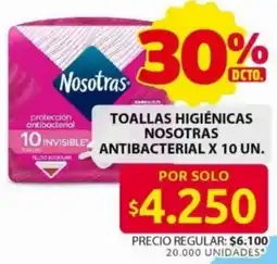 Ara Nosotras toallas higiénicas antibacterial oferta