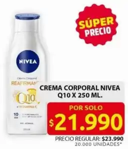 Ara Nivea crema corporal Q10 oferta
