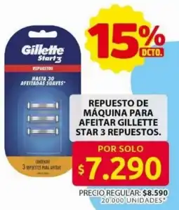 Ara Gillette star 3 repuesto de máquina para afeitar repuestos oferta
