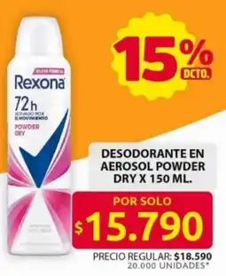 Ara Rexona desodorante en aerosol powder dry oferta