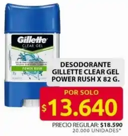Ara Gillette clear gel desodorante power rush oferta