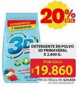Ara 3d primaveral detergente en polvo oferta
