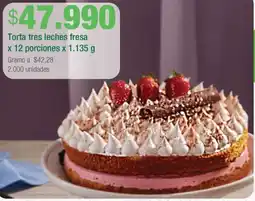 Jumbo Torta tres leches fresa oferta