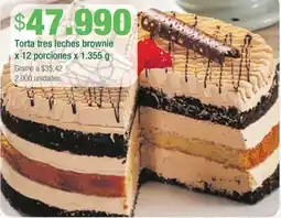 Jumbo Torta tres leches brownie oferta