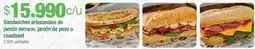 Jumbo Sándwiches artesanales de jamón serrano, jamón de pavo o roastbeef oferta