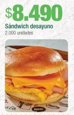 Jumbo Sándwich desayuno oferta