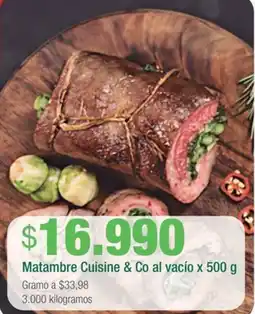 Jumbo Cuisine & co matambre al vacío oferta