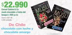 Jumbo Cuisine & co cereal musli chocolate o frutos del bosque oferta