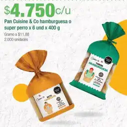 Jumbo Cuisine & co pan hamburguesa o super perro oferta