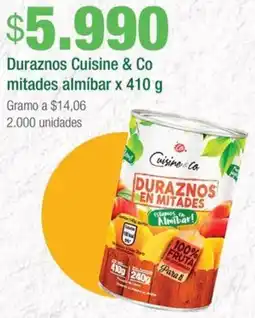 Jumbo Cuisine & co duraznos mitades almíbar oferta